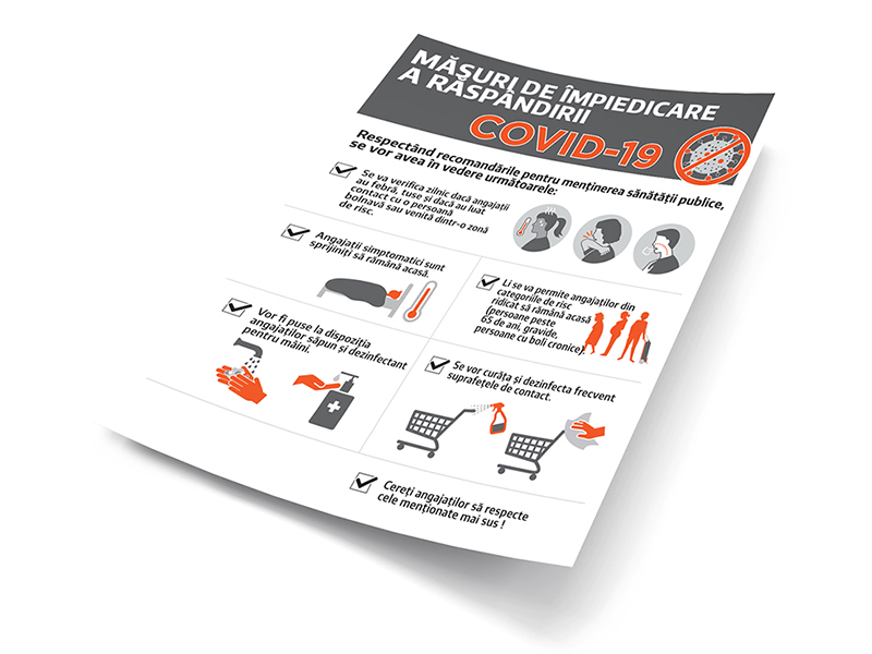 Sticker Informativ Covid-19 - Masuri de protectie pentru angajati